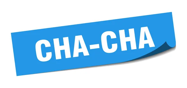Cha-cha matrica. cha-cha négyzet alakú tábla. Csá-csa. hámozó — Stock Vector