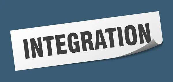 Integration sticker. integration square sign. integration. peeler — Stock vektor