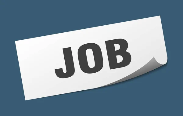 Job sticker. job square sign. job. peeler — Stock Vector