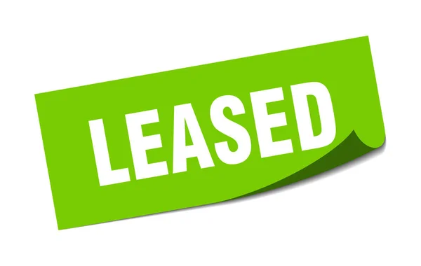 Leased sticker. leased square sign. leased. peeler — Stock vektor