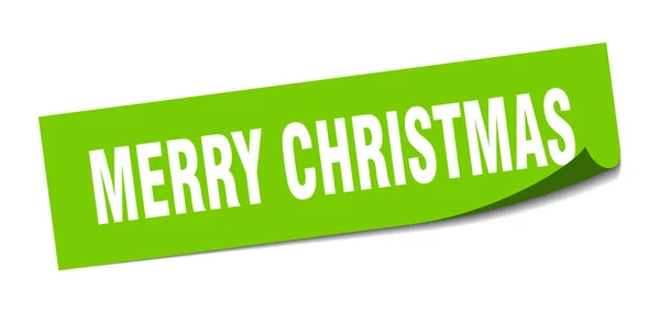 Merry christmas sticker. merry christmas square sign. merry christmas. peeler — Stock vektor