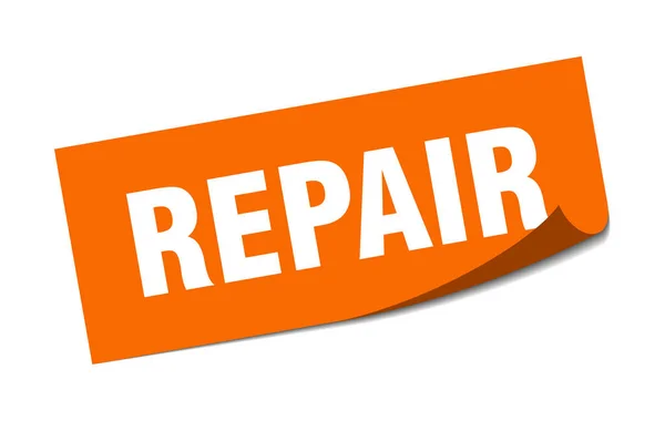 Adesivo de reparação. sinal quadrado de reparação. reparação. descascador —  Vetores de Stock
