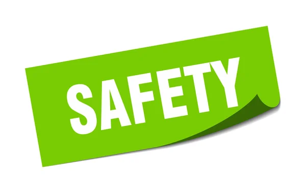 Safety sticker. safety square sign. safety. peeler — 스톡 벡터