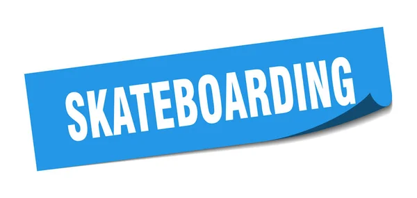 Autocollant de skateboard. panneau carré de skateboard. planche à roulettes. éplucheur — Image vectorielle
