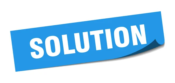 Solution sticker. solution square sign. solution. peeler — ストックベクタ