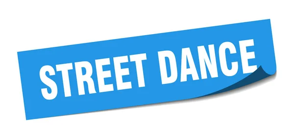 Adesivo de dança de rua. sinal quadrado de dança de rua. Dança de rua. descascador — Vetor de Stock