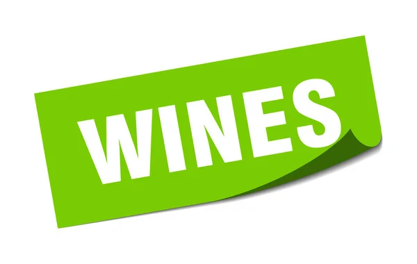 Wines sticker. wines square sign. wines. peeler — 스톡 벡터