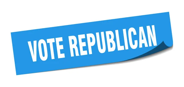 Vote republican sticker. vote republican square sign. vote republican. peeler — Stock Vector