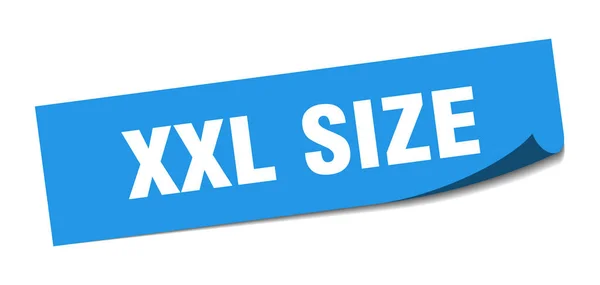 Xxl size sticker. xxl size square sign. xxl size. peeler — Stock Vector