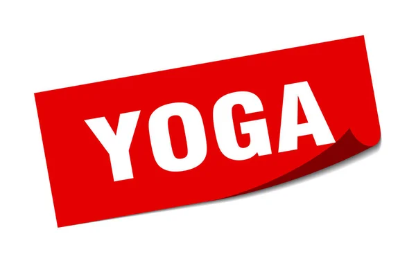 Yoga çıkartması. Yoga kare işareti. Yoga. Soyucu — Stok Vektör