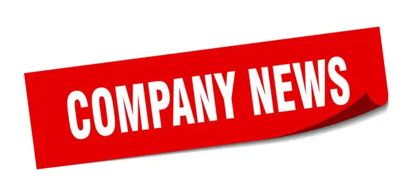 Company news sticker. company news square sign. company news. peeler — 스톡 벡터