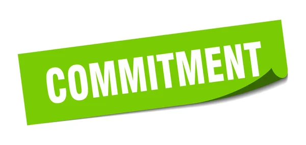 Commitment sticker. commitment square sign. commitment. peeler — Stock vektor