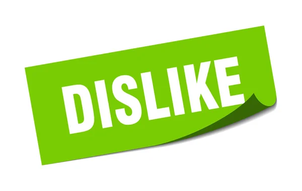 Dislike sticker. dislike square sign. dislike. peeler — Stock vektor