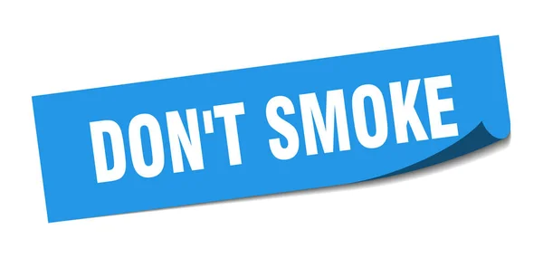 Don't smoke sticker. don't smoke square sign. don't smoke. peeler — Stock vektor