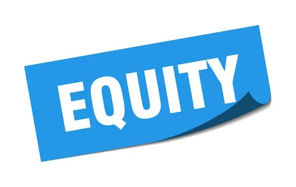 Equity sticker. equity square sign. equity. peeler — Stock vektor