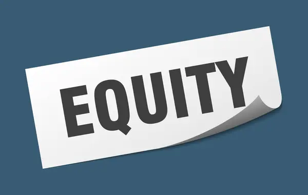 Equity sticker. equity square sign. equity. peeler — Stock vektor