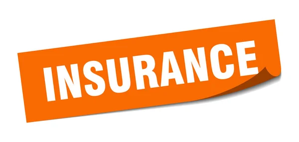 Pegatina del seguro. señal cuadrada de seguro. seguro. pelador — Vector de stock