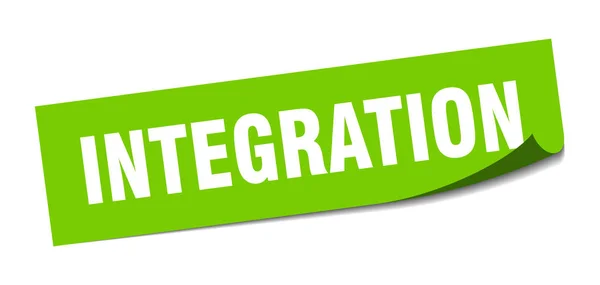 Integration sticker. integration square sign. integration. peeler — Stock vektor