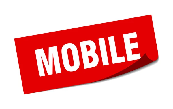 Autocollant mobile. signe carré mobile. mobile. éplucheur — Image vectorielle