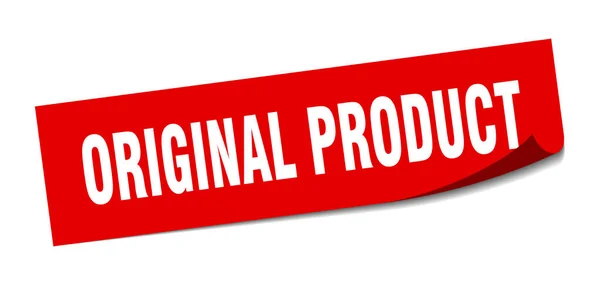 Pegatina original del producto. signo cuadrado del producto original. producto original. pelador — Vector de stock