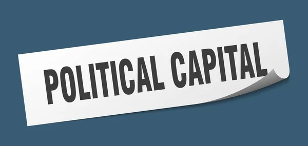 政治資本のステッカーだ政治資本広場の看板政治的首都だピーラー — ストックベクタ