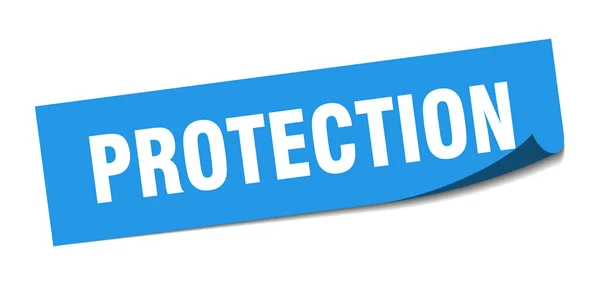 Pegatina de protección. signo cuadrado de protección. protección. pelador — Vector de stock