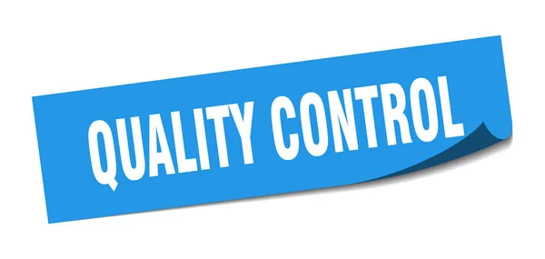 Autocollant de contrôle de qualité. panneau carré de contrôle de qualité. contrôle de qualité. éplucheur — Image vectorielle