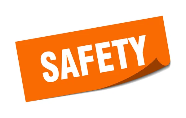 Veiligheidssticker. veiligheidsvierkant bord. veiligheid. schilmachine — Stockvector