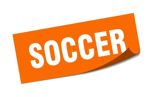 Fotbollsdekal. Fotboll fyrkant tecken. Fotboll. skalare — Stock vektor