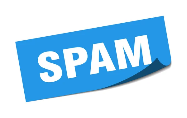 Spam etiketi. Spam Square tabelası. Spam. Soyucu — Stok Vektör