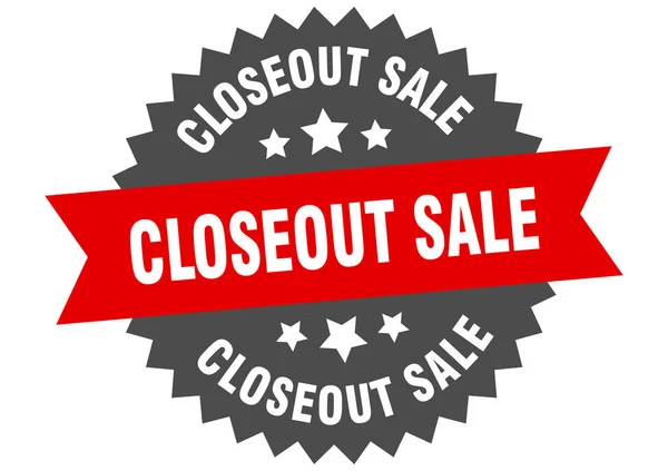 Closeout sale sign. closeout sale circular band label. round closeout sale sticker — Stock Vector