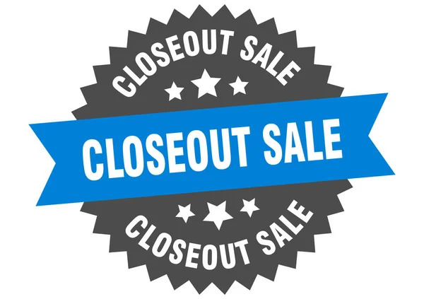 Closeout sale sign. closeout sale circular band label. round closeout sale sticker — Stock Vector