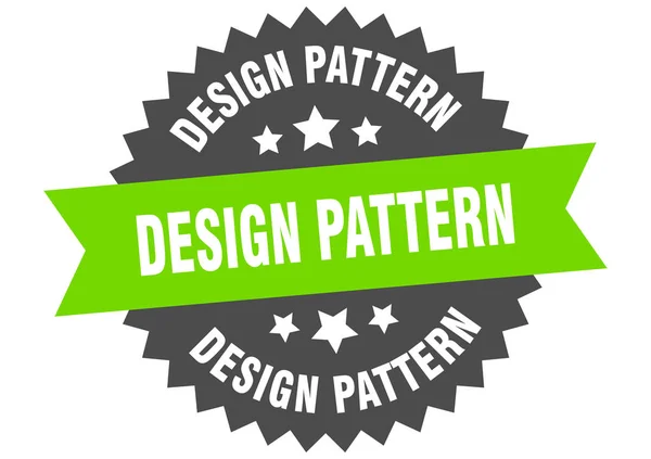 Sinal de padrão de design. padrão de design etiqueta banda circular. etiqueta de padrão de design redondo — Vetor de Stock