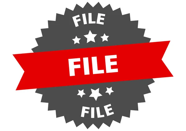 Firma file. file etichetta banda circolare. adesivo del file rotondo — Vettoriale Stock