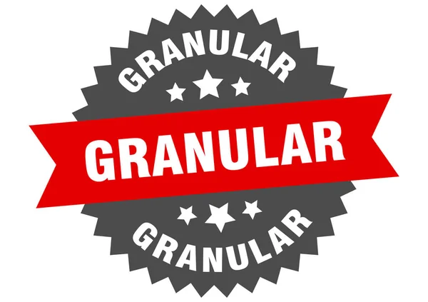 Signe granulaire. étiquette de bande circulaire granulaire. autocollant granulaire rond — Image vectorielle