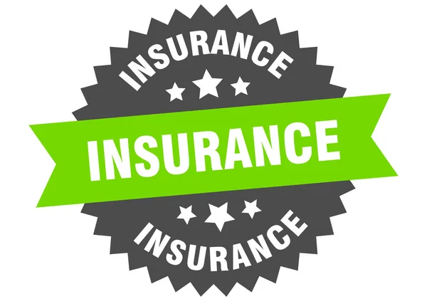 Señal de seguro. etiqueta de banda circular de seguro. pegatina de seguro redonda — Vector de stock