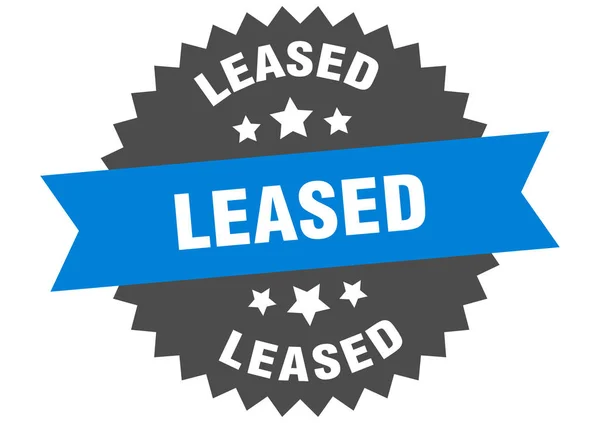 Leased sign. leased circular band label. round leased sticker — 스톡 벡터