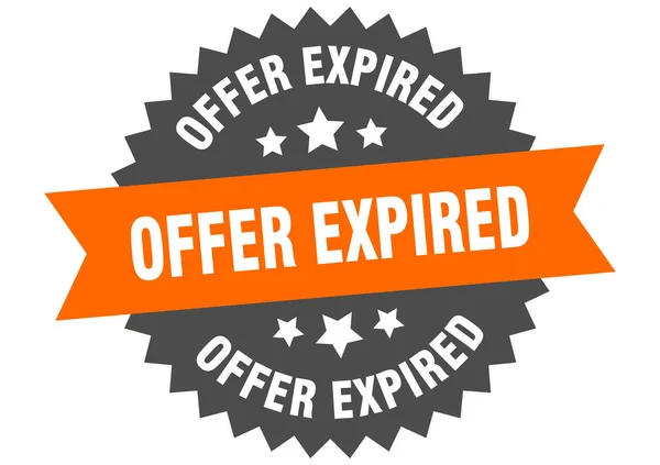 Offer expired sign. offer expired circular band label. round offer expired sticker — 스톡 벡터