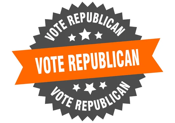 Vote republican sign. vote republican circular band label. round vote republican sticker — Stock Vector