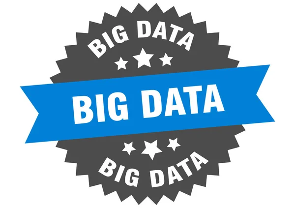 Big Data-Zeichen. Big-Data-Zirkelband-Label. Runde Big-Data-Aufkleber — Stockvektor