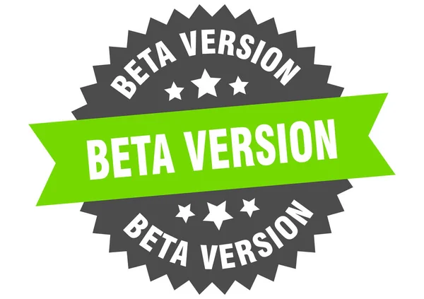 Beta sürüm işareti. Beta versiyonu dairesel bant etiketi. yuvarlak beta sürüm etiketi — Stok Vektör