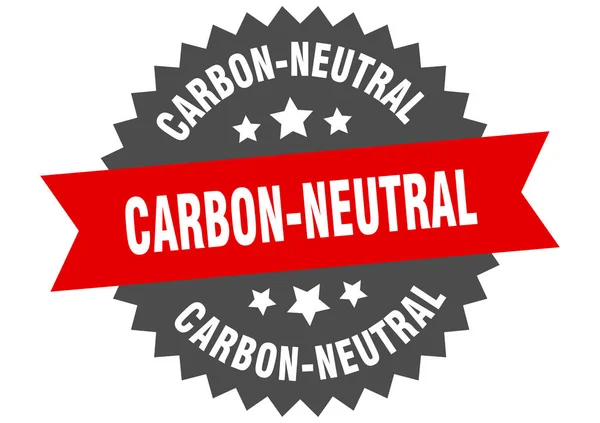 Carbon-neutral sign. carbon-neutral circular band label. round carbon-neutral sticker — Stock Vector