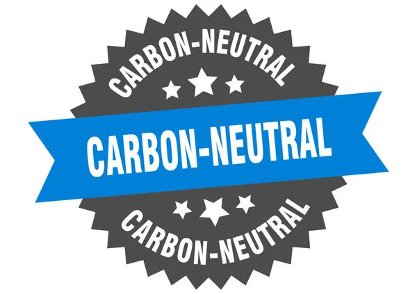 CO2-neutrales Zeichen. CO2-neutrales Kreisband-Label. runde CO2-neutrale Plakette — Stockvektor
