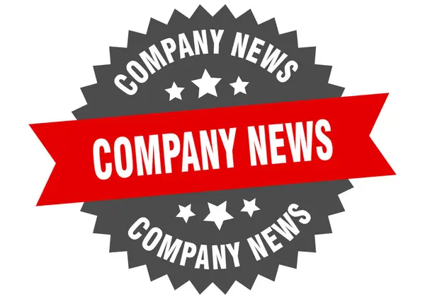 Segno di notizie dell'azienda. azienda notizie circolare etichetta band. adesivo rotondo notizie aziendali — Vettoriale Stock