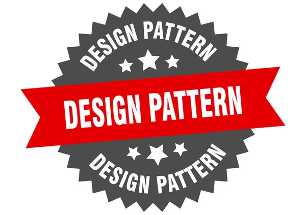 Design-Musterzeichen. Design Muster kreisförmiges Band Etikett. runde Muster Aufkleber — Stockvektor