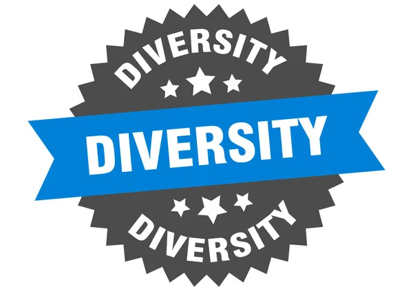 Sinal de diversidade. diversidade circular etiqueta de banda. etiqueta redonda da diversidade —  Vetores de Stock