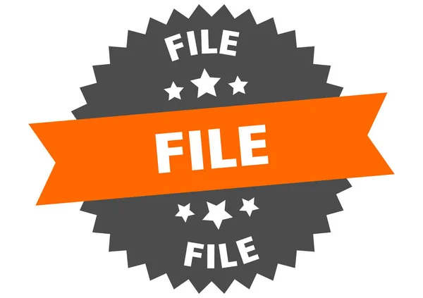 Firma file. file etichetta banda circolare. adesivo del file rotondo — Vettoriale Stock