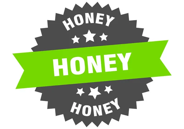 Sinal de mel. etiqueta de banda circular mel. etiqueta redonda do mel — Vetor de Stock
