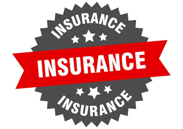 Signe d'assurance. étiquette de bande circulaire d'assurance. autocollant d'assurance rond — Image vectorielle