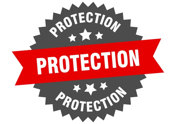Señal de protección. protección etiqueta de banda circular. pegatina de protección redonda — Vector de stock